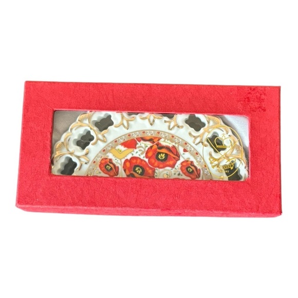 NEW Poppy Themed Napkin Holder Fine China Kosenberg Germany - Picture 2 of 11